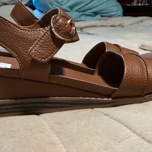 Brown Leather Women's Sandals